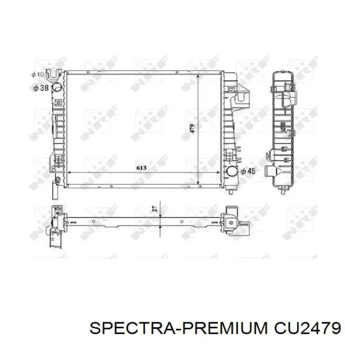 CU2479 Spectra Premium radiador refrigeración del motor