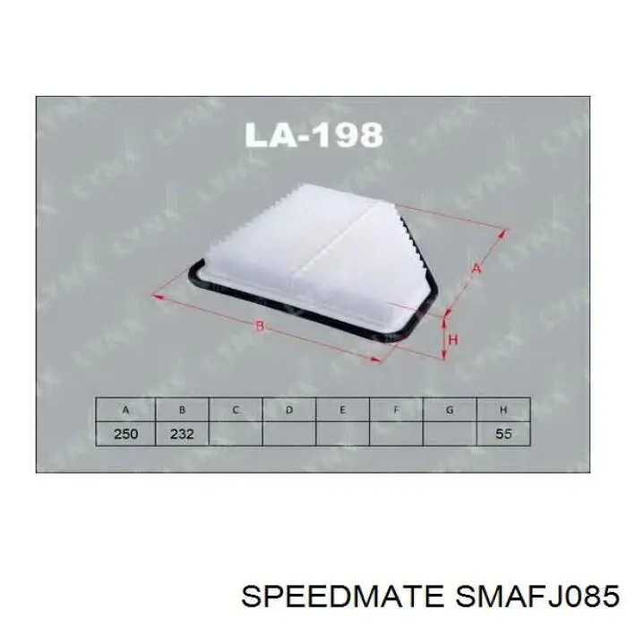 SMAFJ085 Speedmate filtro de aire