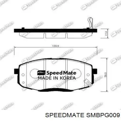 Pastillas de freno SMBPG009 Speedmate