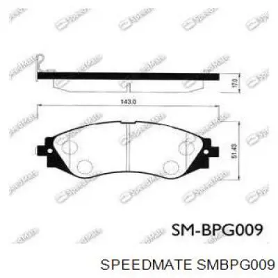 SMBPG009 Speedmate Pastillas delanteras