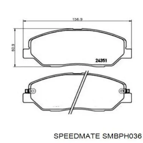 SM-BPH036 Speedmate pastillas de freno delanteras