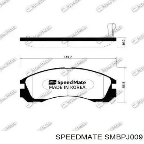 SM-BPJ009 Speedmate pastillas de freno delanteras