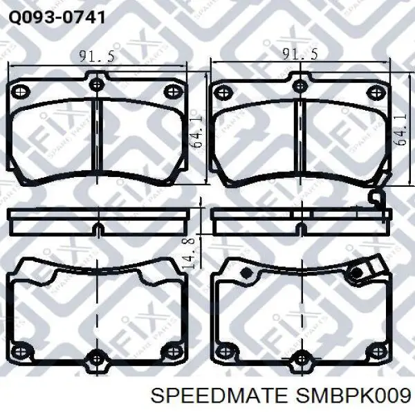 Pastillas de freno delanteras Mazda 323 BA