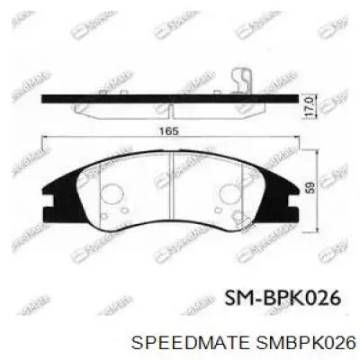 SM-BPK026 Speedmate pastillas de freno delanteras