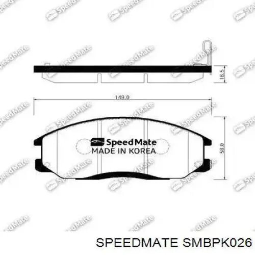 Pastillas freno delanteras Speedmate SMBPK026 precio, desde 34,11 EUR