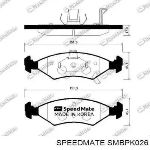 Comprar SMBPK026 Speedmate Pastillas delanteras de freno