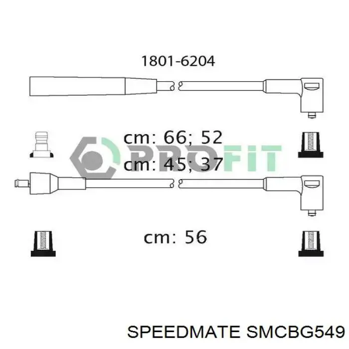 SM-CBG549 Speedmate juego de cables de encendido