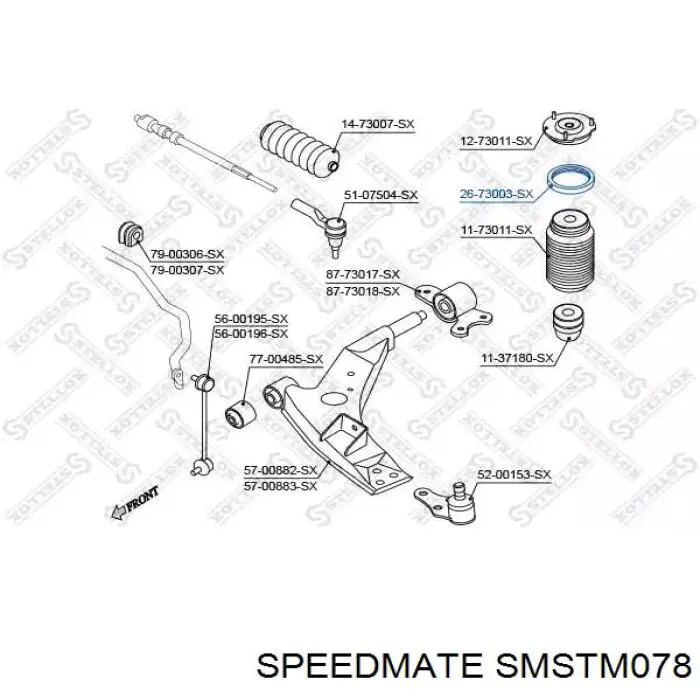 Comprar SMSTM078 Speedmate Soporte amortiguador delantero