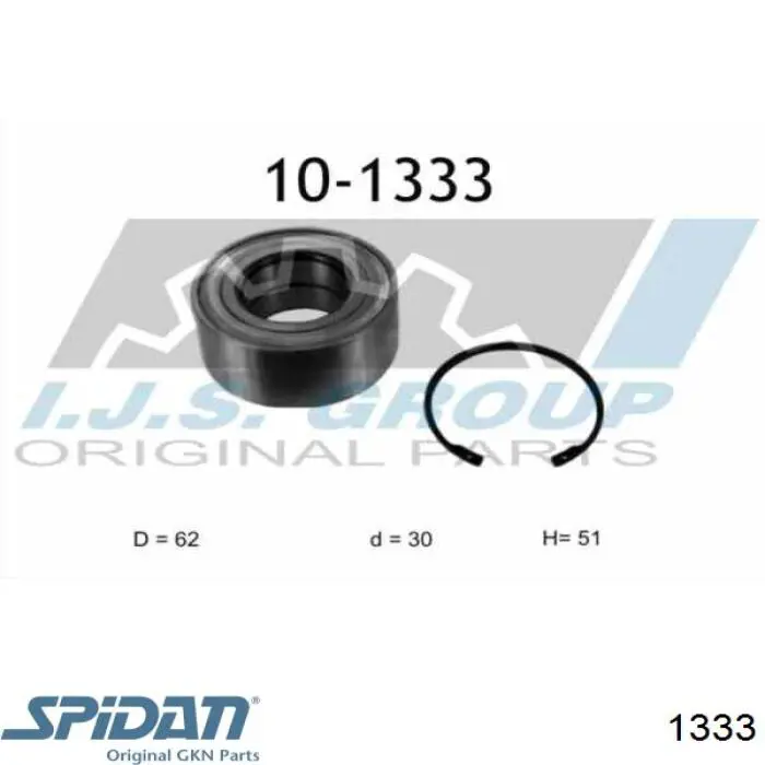 1333 GKN-Spidan motor de arranque