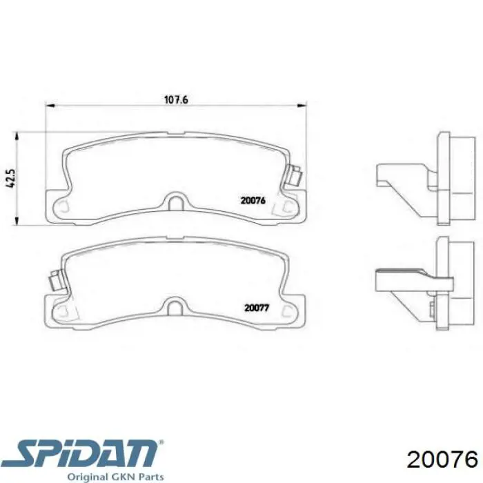 Fuelle de palier delantero exterior 20076 GKN-Spidan