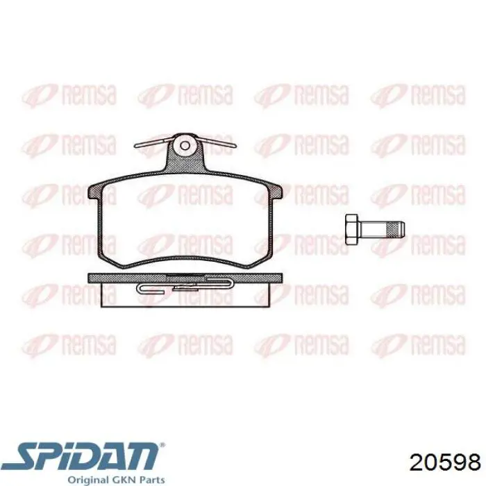 20598 GKN-Spidan árbol de transmisión delantero derecho