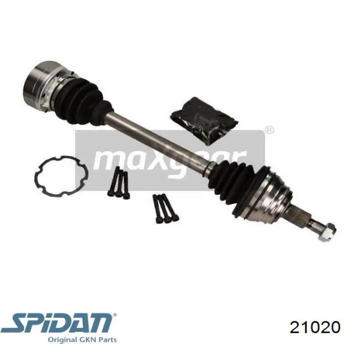Semieje delantero izquierdo 1J0407451AX VAG