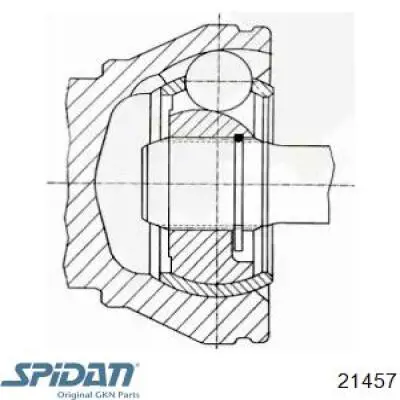 Juego de articulación, árbol de transmisión, interior delantera GKN-Spidan 21457
