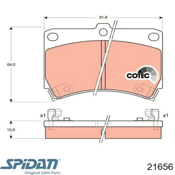 21656 GKN-Spidan árbol de transmisión delantero izquierdo