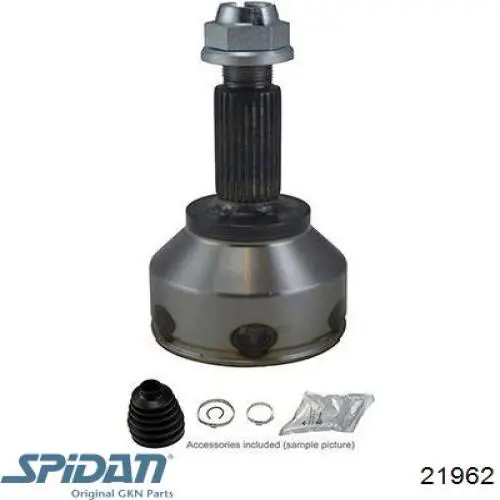 Semieje delantero izquierdo 21962 GKN-Spidan