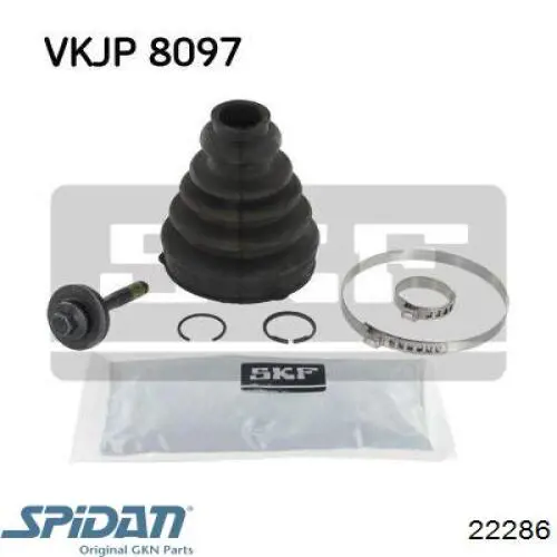 22286 GKN-Spidan Fuelle palier delantero interior