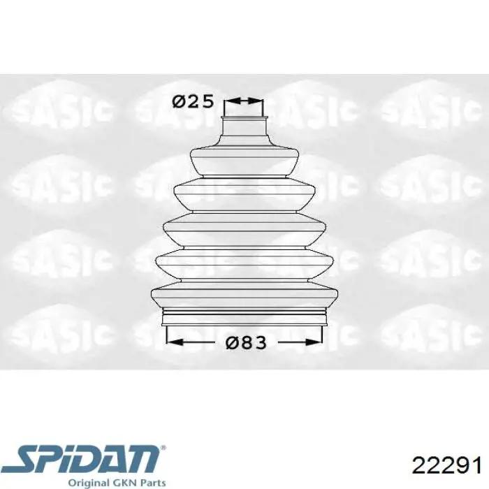 22291 GKN-Spidan Fuelle transmisión delantero exterior