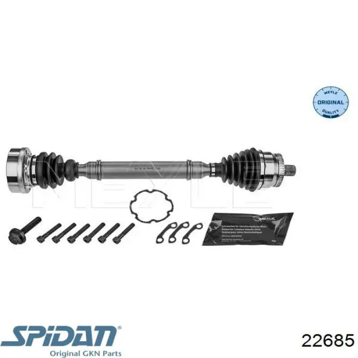 22685 GKN-Spidan árbol de transmisión delantero izquierdo