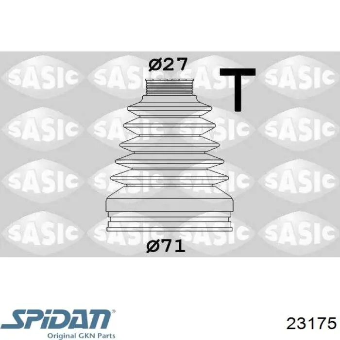 Fuelle de semieje delantero interior 23175 GKN-Spidan