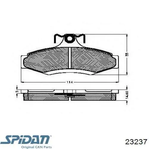 Fuelle de semieje delantero interior 23237 GKN-Spidan