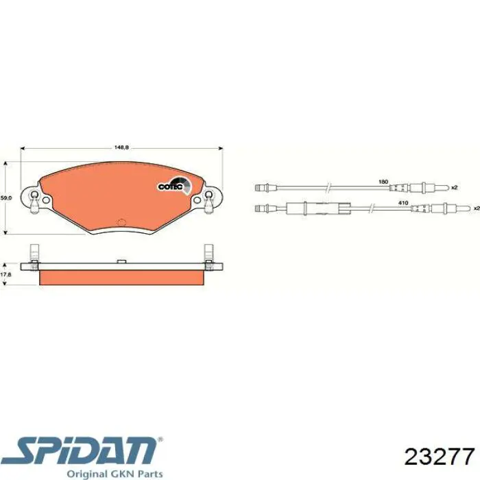 Semieje delantero izquierdo Cevam 5558
