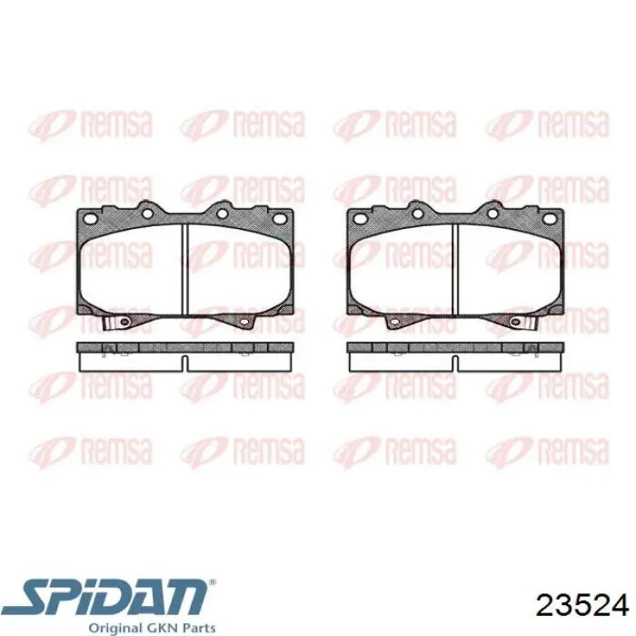 23524 GKN-Spidan fuelle, árbol de transmisión delantero exterior