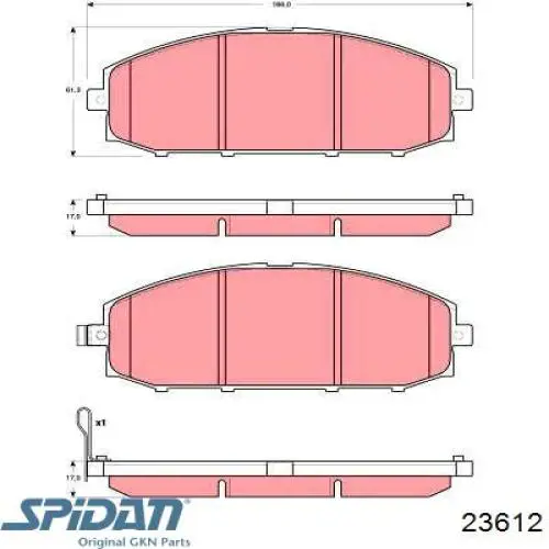 23612 GKN-Spidan árbol de transmisión delantero derecho