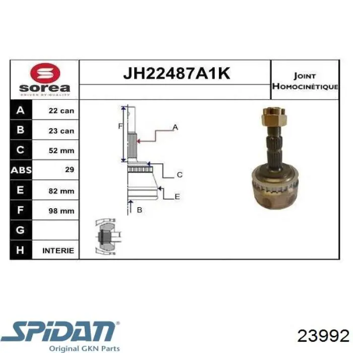 Junta homocinética exterior delantera Mapco 16719 precio, desde 50,11 EUR