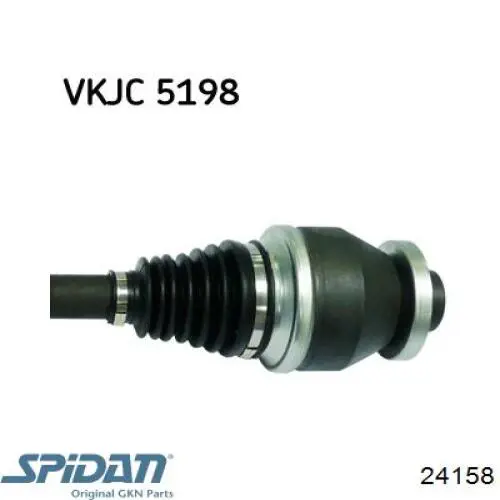 Semieje delantero derecho 24158 GKN-Spidan