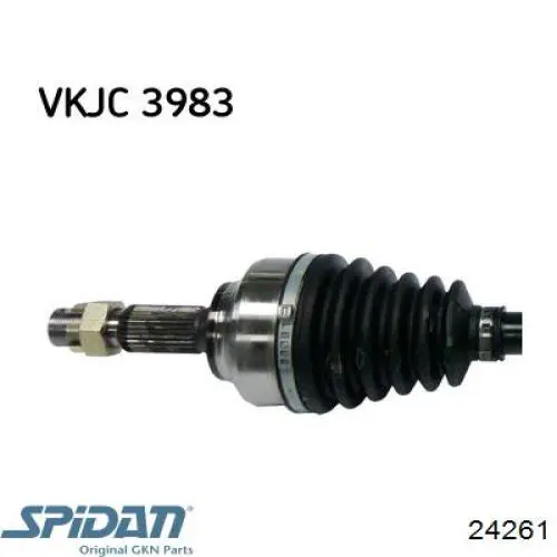 Semieje delantero izquierdo 24261 GKN-Spidan
