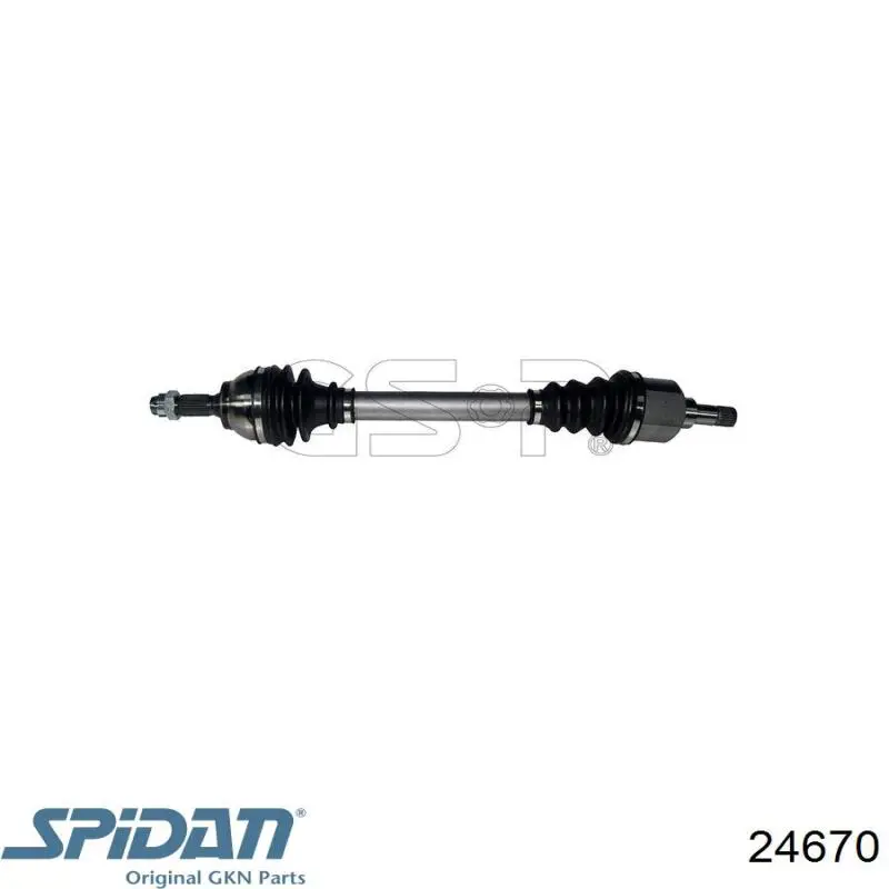 24670 GKN-Spidan árbol de transmisión delantero izquierdo