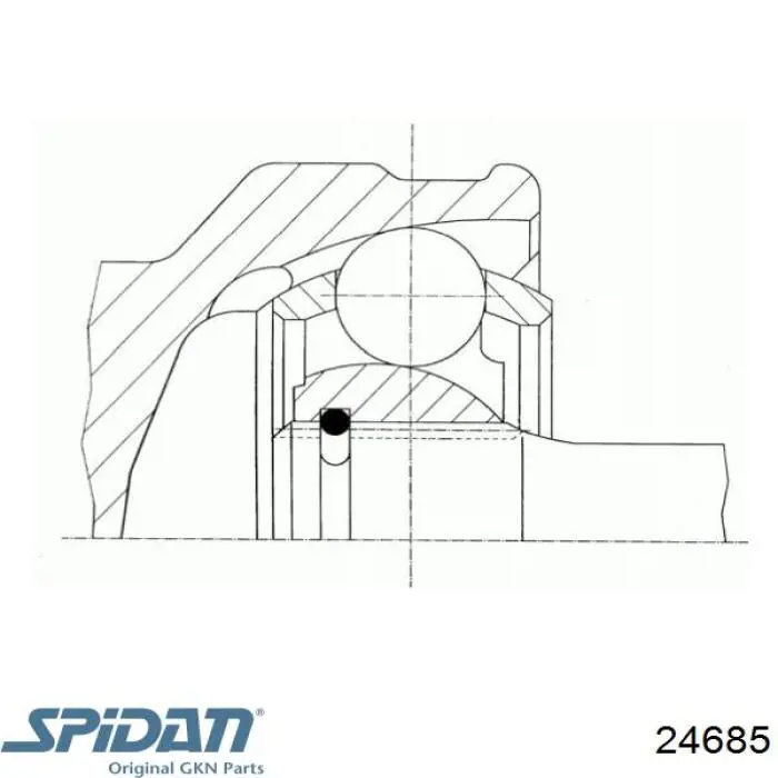 24685 GKN-Spidan junta homocinética exterior delantera