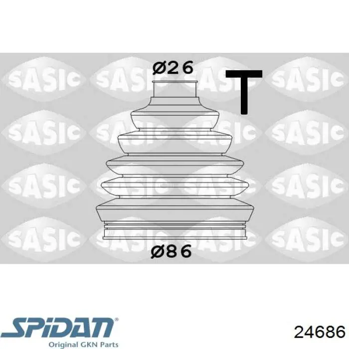 Comprar 24686 GKN-Spidan Fuelle de palier delantero exterior