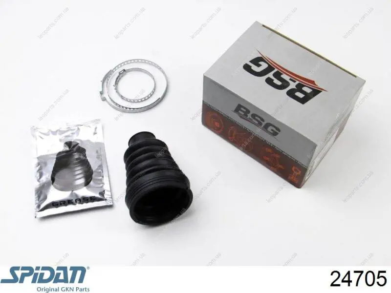 Fuelle, árbol de transmisión, Eje delantero interior GKN-Spidan 24705 precio, desde 40,69 USD