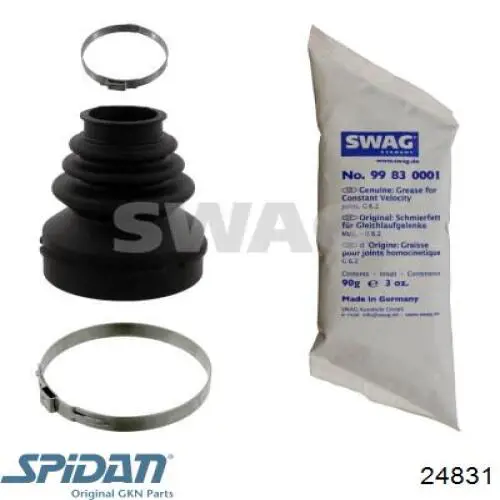 Fuelle de semieje delantero interior 24831 GKN-Spidan