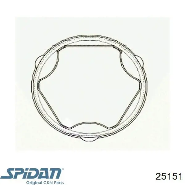 Fuelle de semieje delantero interior 93190196 Opel