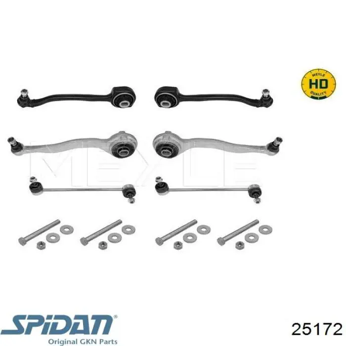 25172 GKN-Spidan árbol de transmisión delantero izquierdo