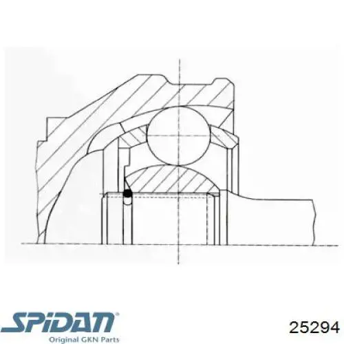 25294 GKN-Spidan junta homocinética exterior delantera