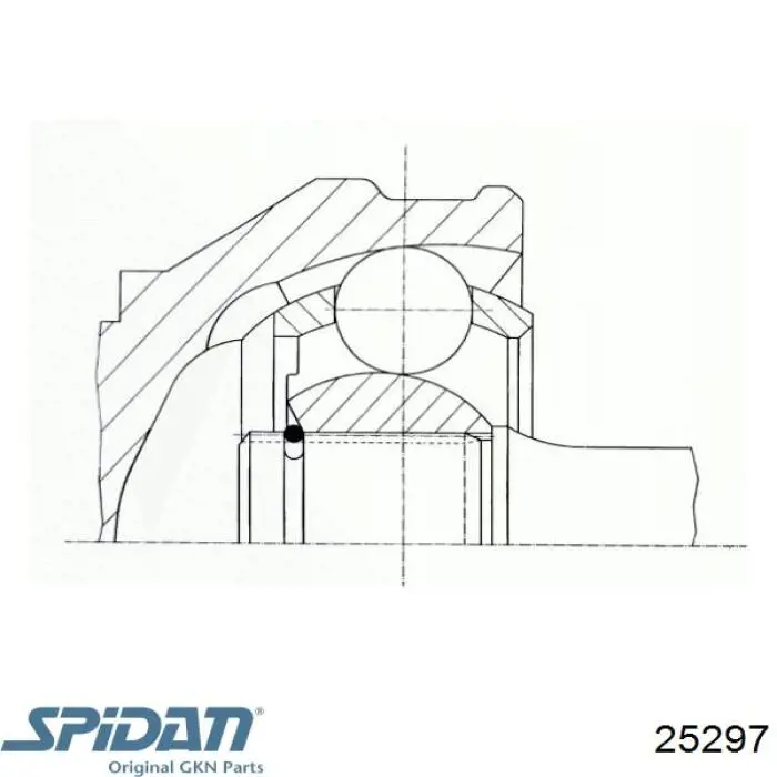 25297 GKN-Spidan junta homocinética exterior delantera