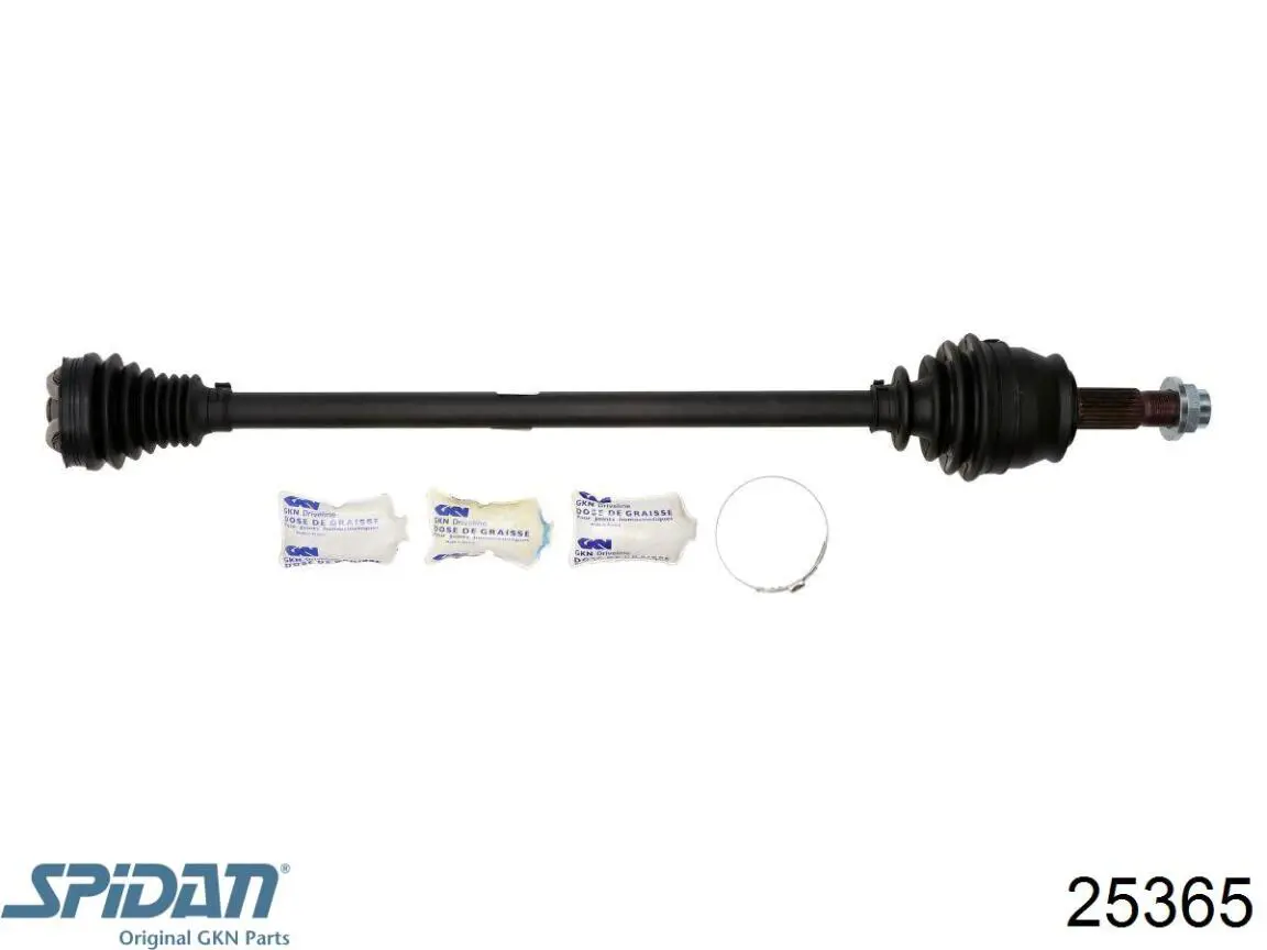 Comprar 25365 GKN-Spidan Semieje delantero derecho