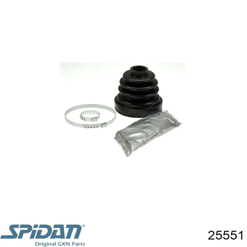 25551 GKN-Spidan fuelle, árbol de transmisión delantero interior