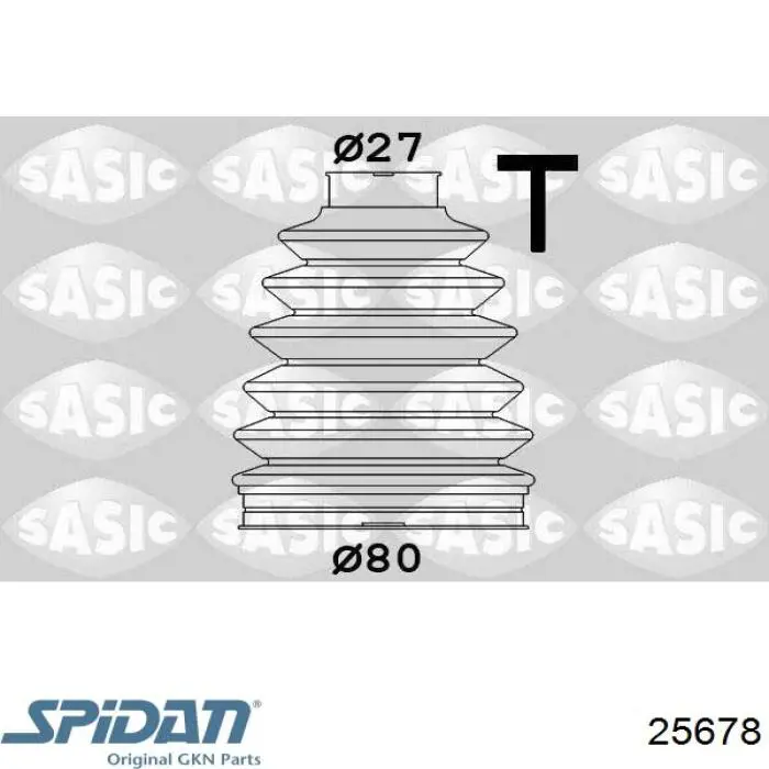 25678 GKN-Spidan Fuelle transmisión delantero exterior