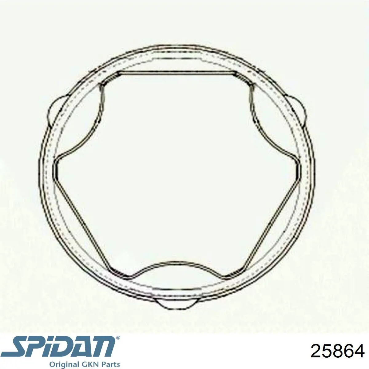 306058 GKN-Spidan fuelle, árbol de transmisión delantero interior