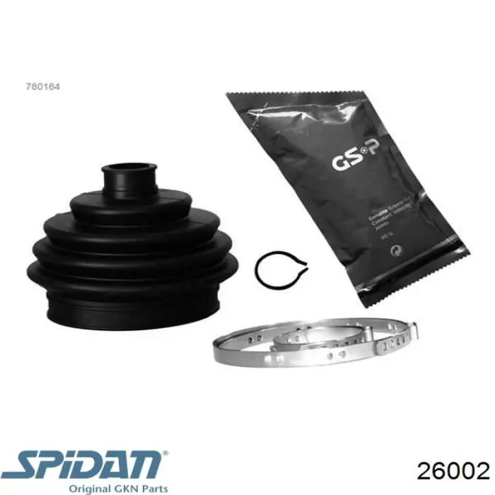 26002 GKN-Spidan Fuelle transmisión delantero exterior