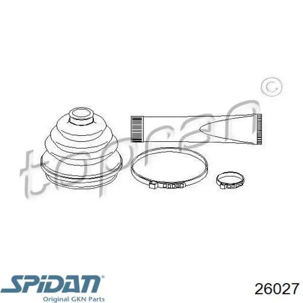 Comprar 26027 GKN-Spidan Fuelle de palier delantero exterior
