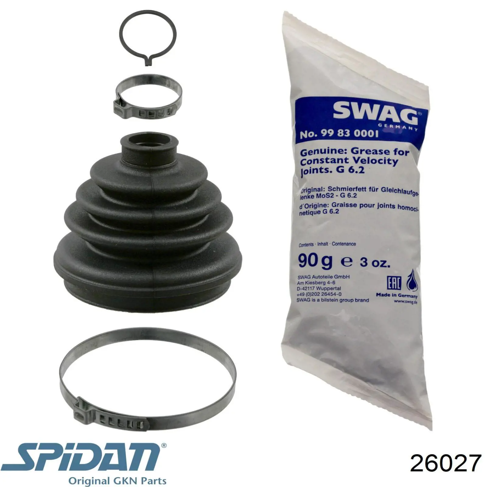 Fuelle, palier delantero exterior GKN-Spidan 26027 precio, desde 5,70 EUR