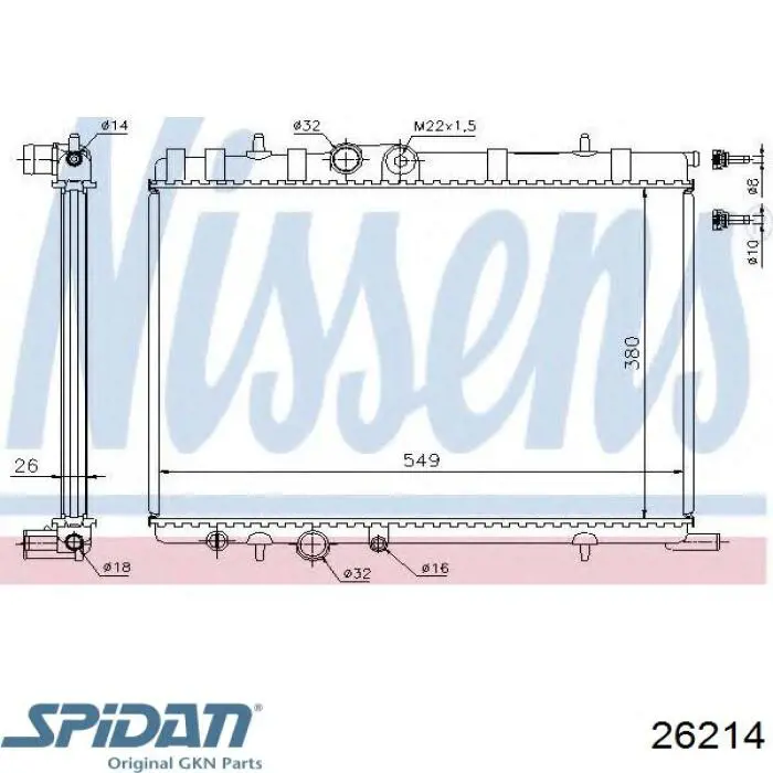 Comprar 26214 GKN-Spidan Fuelle de palier delantero exterior