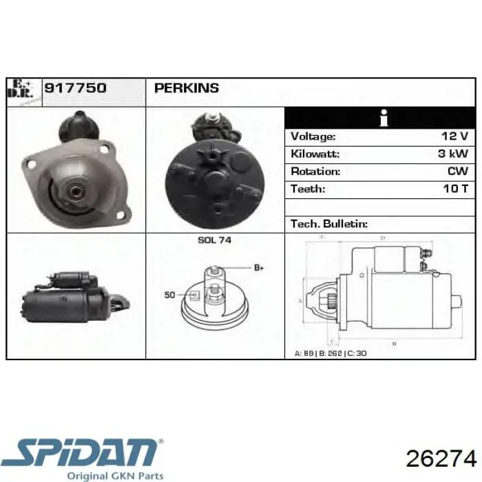 Fuelle semieje delantero exterior GKN-Spidan 26274