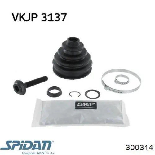 300314 GKN-Spidan Fuelle transmisión delantero exterior