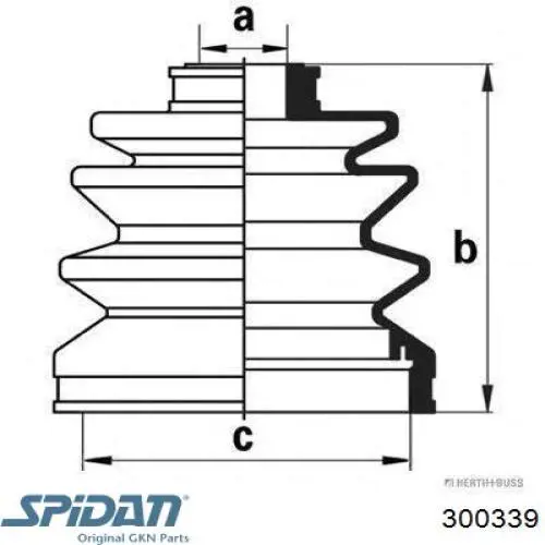 Comprar 300339 GKN-Spidan Fuelle de palier delantero exterior